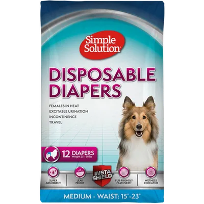 Simple Solution Disposable Hundblöjor 12-pack