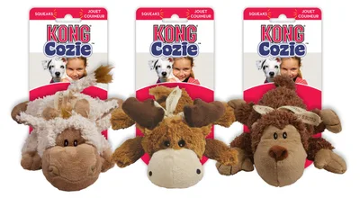 Hundleksak Kong Cozie Naturals blandade figurer M