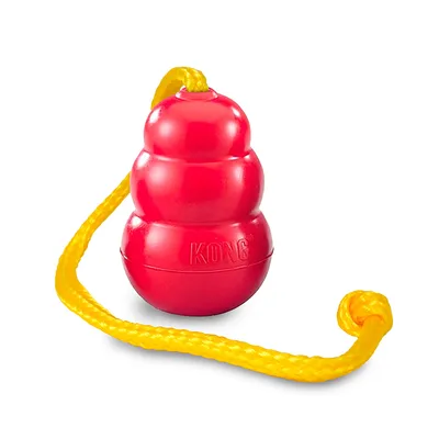 Kong Classic with Rope Medium Red