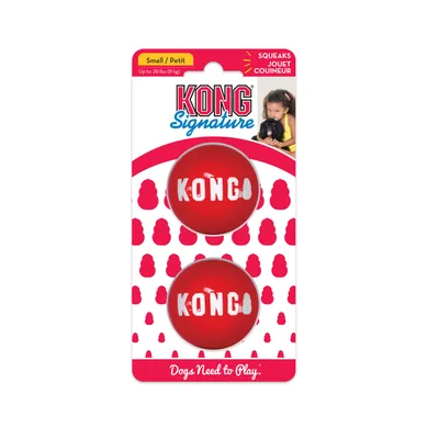 Hundleksak Kong Signature Balls röd M Ø6,3cm 2-p