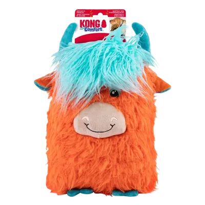 Kong Comfort Jumbo Highland Cow XL 37x20,5x15,5 cm, Mix color