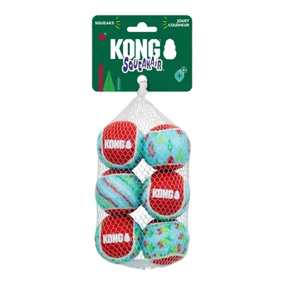 Holiday SqueakAir® Tennis Balls Hundleksak 6p M