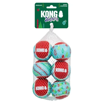 Holiday SqueakAir® Tennis Balls Hundleksak 6p S