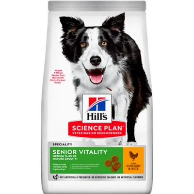Hills Science Plan Senior Vitality Medium Mature Adult 7+ Chicken - Dry Dog Food 14 kg