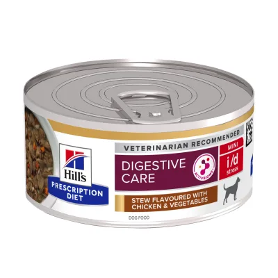 Hill's PRESCRIPTION DIET i/d Stress Mini Stew hundfoder med kyckling & grönsaker 24 x 156 g