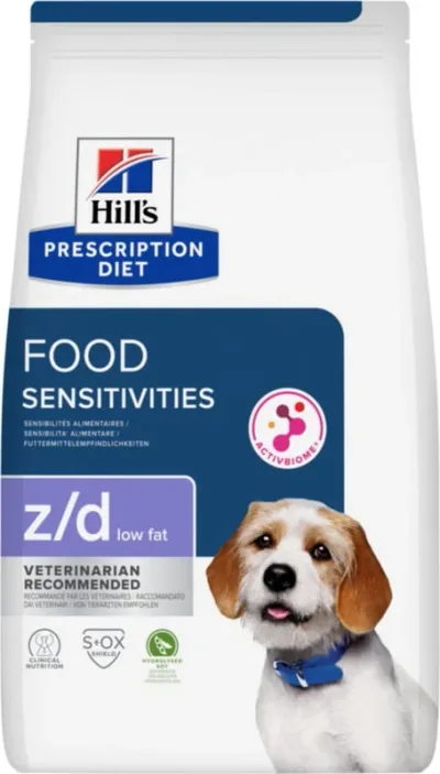 Hill's Prescription Diet z/d Food Sensitivities Low Fat Hydrolysed Soy 10 kg