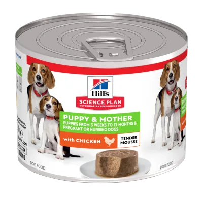 Hill's Science Plan Puppy & Mother Tender Mousse med kyckling 12 x 200 g för hundar