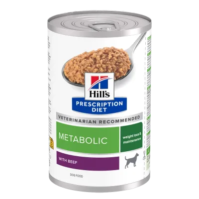 Hill's Metabolic våtfoder med nötkött för hundar 12 x 370 g