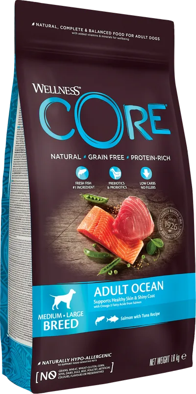 CORE Petfood Dog Adult Ocean Medium & Large Breed Salmon & Tuna Dry 1,8 kg