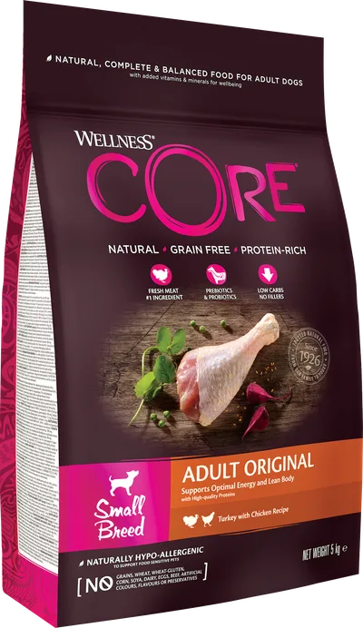 CORE Petfood Dog Adult Original Small Breed Chicken & Turkey Dry 5 kg