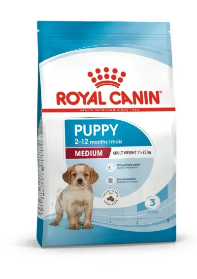 Royal Canin Medium Puppy Torrfoder för hundvalp 15 kg