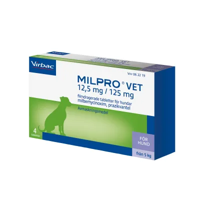 Milpro vet för hundar (>5 kg) 4 tabletter