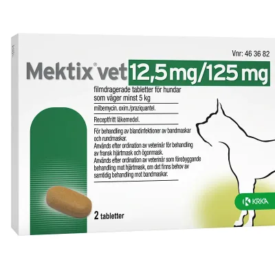 Mektix vet Filmdragerad tablett 12,5mg/125mg Blister, 2tabletter