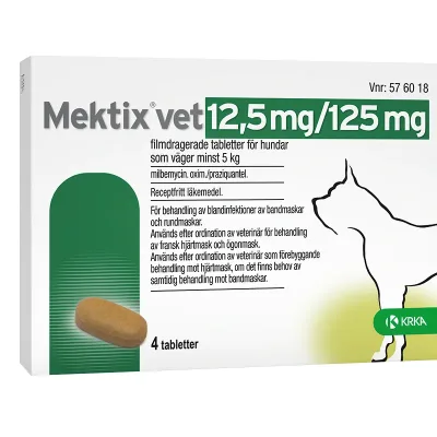 Mektix vet Filmdragerad tablett 12,5mg/125mg Blister, 4tabletter