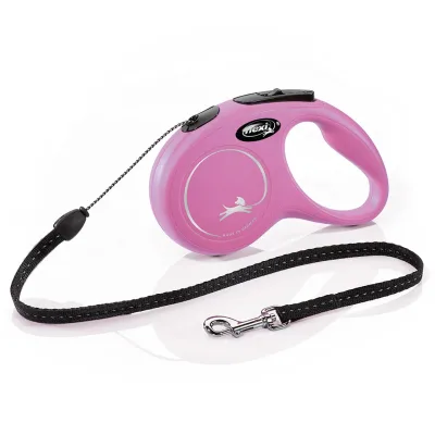 Flexi New Classic rundkoppel M/20 kg 5 m rosa