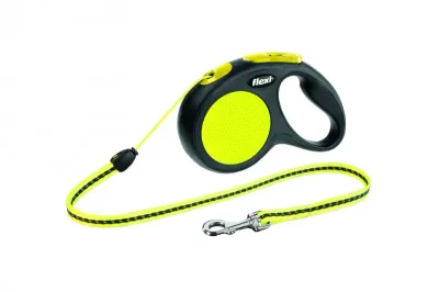 Flexi New Neon rundkoppel S/12 kg 5 m för husdjur