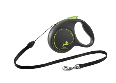Flexi Rullkoppel Black Design Cord, 5m, S, max 12kg, Grön