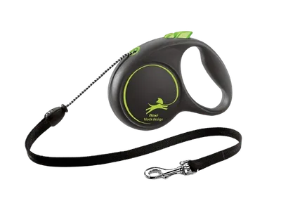 Flexi Rullkoppel Black Design Cord, 5m, M, max 20kg, Grön