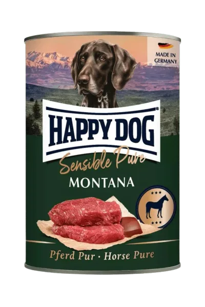 Happy Dog konserv, Sensible Pure Montana, 100% häst 400g
