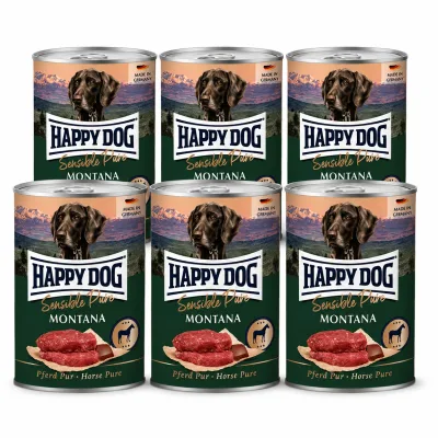 Happy Dog Sensible Pure Montana - Häst Våtfoder 6 x 400 g
