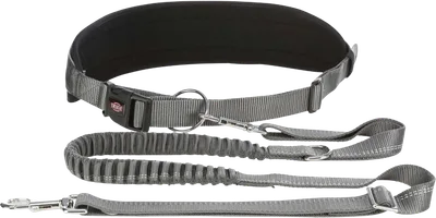 HandsFreebälte med expander 70-130/9 cm, grå/svart