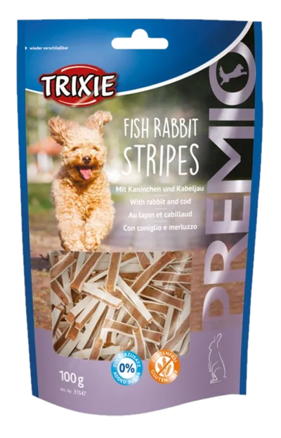 Premio Fish Rabbit Stripes, 100g