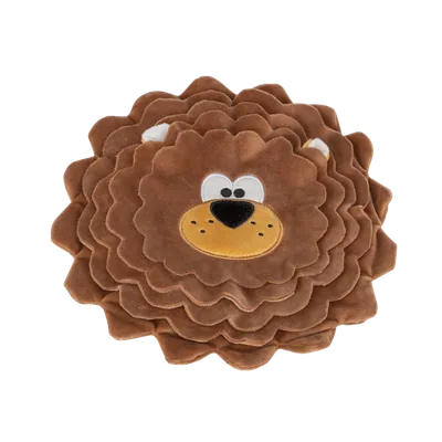 Snackslejon, återvunnen plysch, ø 26 cm