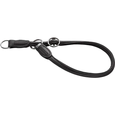Hunter Hundhalsband Ställbart Round & Soft Halvstryp Svart M-L 50cm