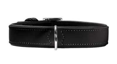 Hunter Hundhalsband Softie Artificial Leather Svart L 65cm
