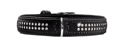 Hunter Hundhalsband Softie Deluxe Artificial Leather Svart XS-S 40cm