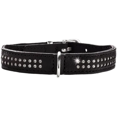 Hunter Hundhalsband Diamond Petit Svart 27 - Halsmått 20-24cm