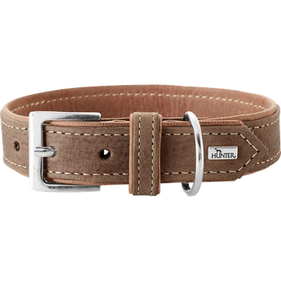 Hunter Hundhalsband Porto Tobacco/Cognac 40 - Halsmått 29-35cm