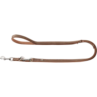 Hunter Hundkoppel Ställbart Porto Tobacco/Cognac 200cm/15mm