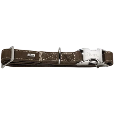 Hunter Hundhalsband Hunting Alu-Strong Brun M - Halsmått 30-45cm