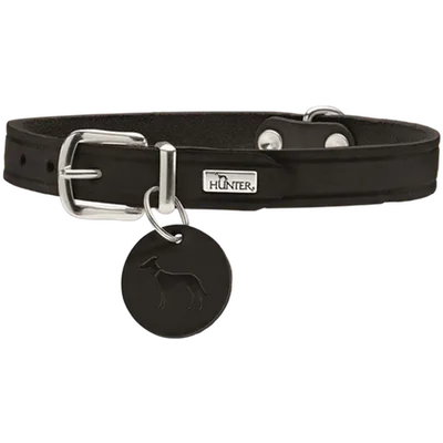 Hunter Hundhalsband Aalborg Svart 52 - Halsmått 38-47cm