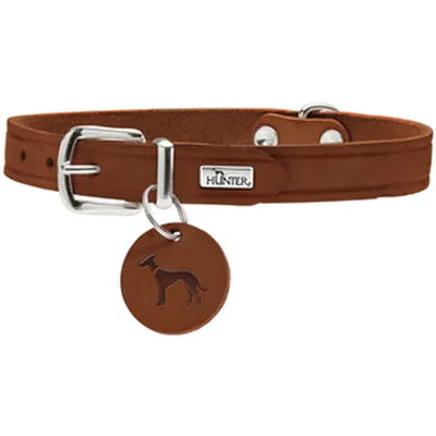 Hunter Hundhalsband Aalborg Cognac 52 - Halsmått 38-47cm