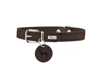 Läderhalsband Aalborg Brun S