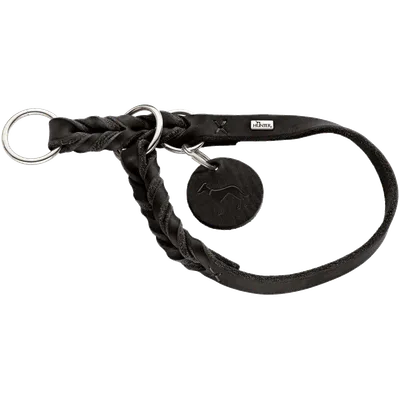 Hunter Hundhalsband Ställbart Solid Education Svart L - Halsmått 50-55cm