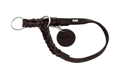 Hunter Solid Education Hundhalsband Halvstryp Mörkbrun