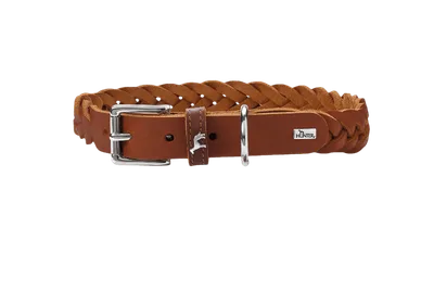 Hunter Hundhalsband Solid Education Special Cow Leather Cognac S 45cm