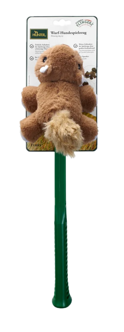 Hunter Dog Toy Flingerz Furry Squirrel With Launcher