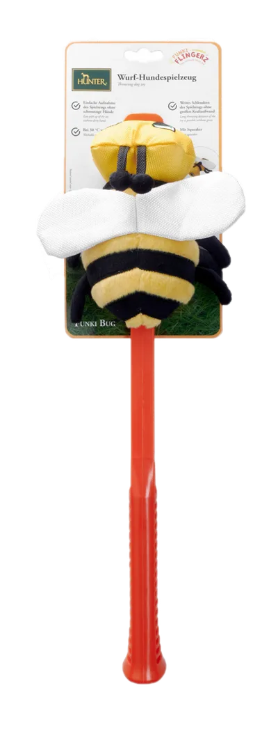 Hunter Dog Toy Flingerz Funki Honeybee With Launcher