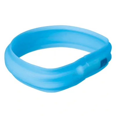 Trixie USB Flash lysande halsband för långhåriga hundar M-L: 50 cm / 30 mm
