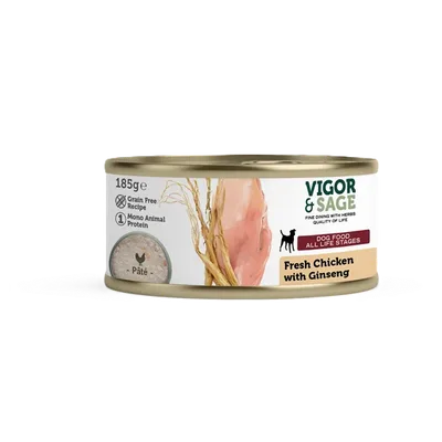 Vigor & Sage Ginseng & Fresh Chicken 185 g