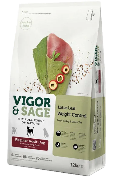 Vigor & Sage Weight Control Lotus Leaf Regular Adult 12 kg