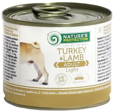 Nature's Protection Adult Light Kalkon & Lamm 200 g för hundar