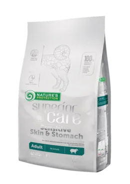 Nature's Protection Superior Care Sensitive Skin & Stomach Adult All Breeds lamm för hundar 1,5 kg