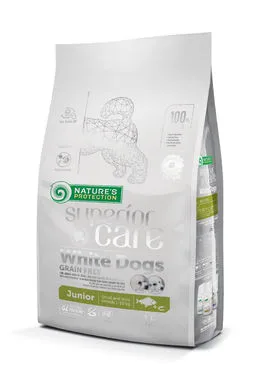 Nature's Protection Superior Care White Dogs Junior Small & Mini Breeds Vitfisk torrfoder 1,5 kg