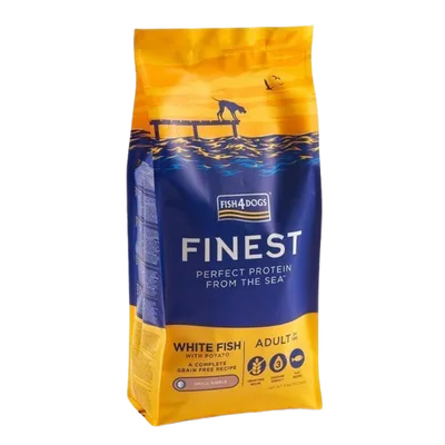 Fish4Dogs Adult Finest med vit fisk små bitar 6 kg
