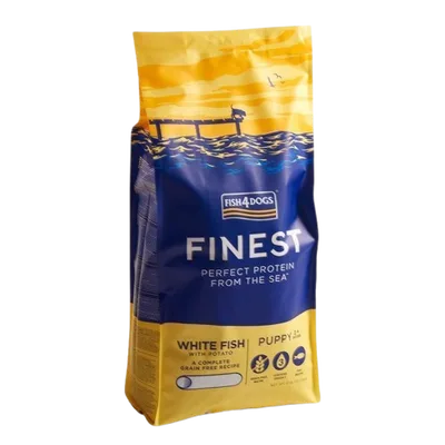 Fish4Dogs Puppy Finest vit fisk små bitar 12 kg